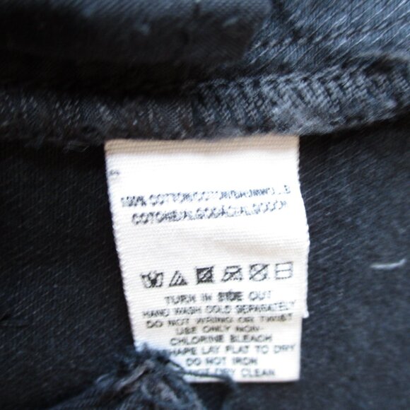 Free People Skirt Womens 0 Black Denim Beaded Gem Cut Off Short Mini Jean 28 - Picture 8 of 14